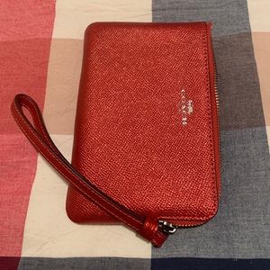 Coach Red Wristlet